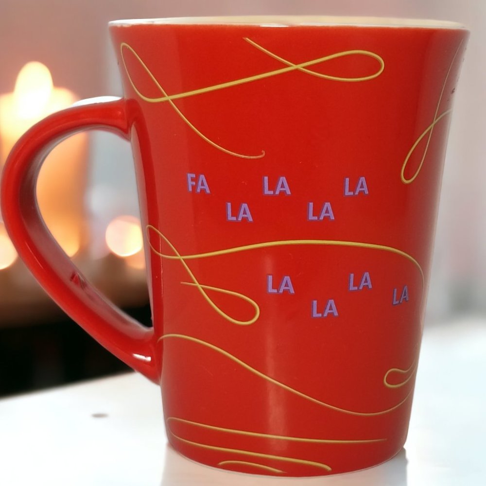 Starbucks Red Christmas Coffee Cup/Mug Green Siren Logo 2020 Holiday Fa La La - Picture 2 of 12